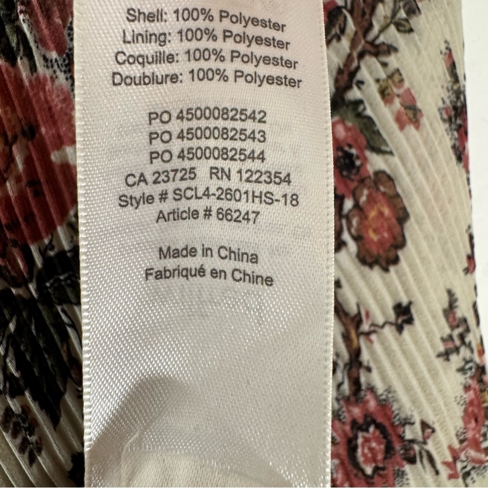Aritzia Wilfred Floral Pleated Peasant Top tie sleeve - Picture 11 of 13